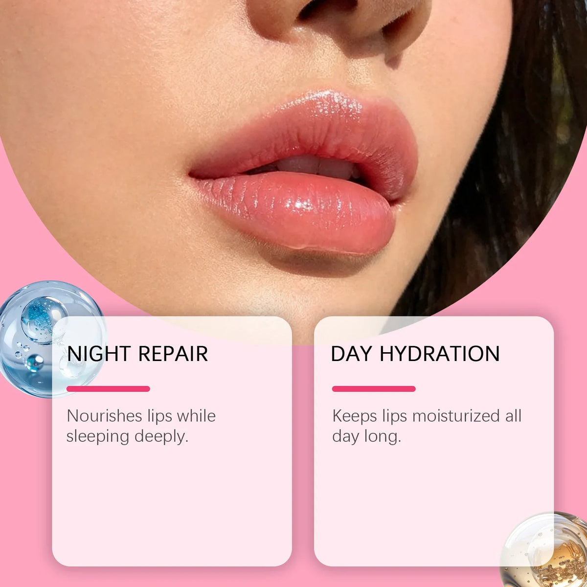 Qme Lip Sleeping Mask – Moisturizing, Non-Sticky, 4 Flavors Lip Sleeping Mask Qme