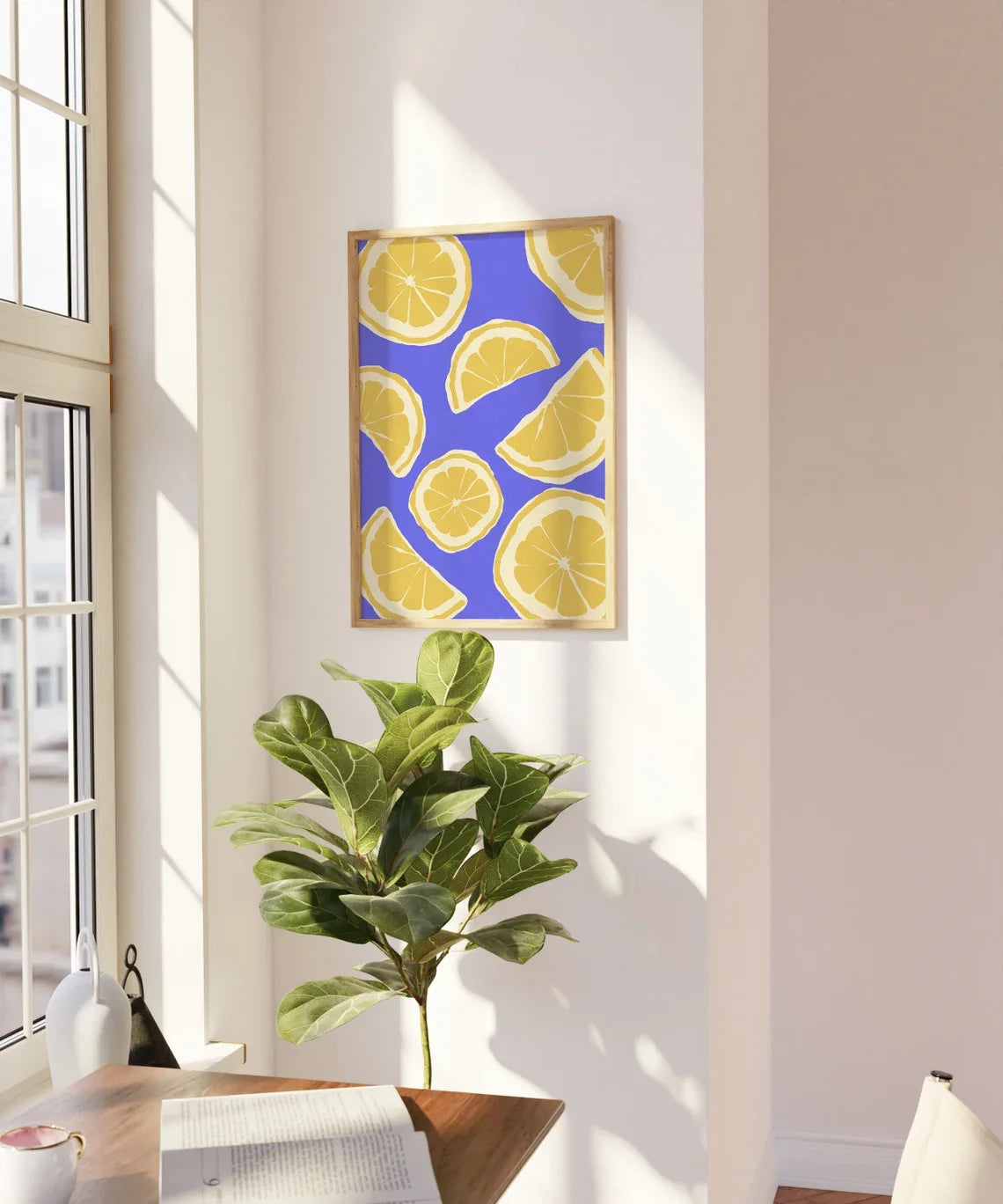 Lemon Citrus Canvas Wall Art – Modern Pop Art Print Canvas Wall Art Qst