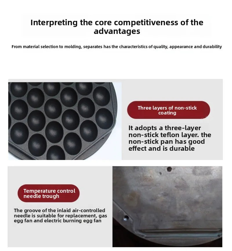 ZARTSEN Commercial Bubble Waffle Maker – HK Eggette Iron Bubble Waffle Maker Qst