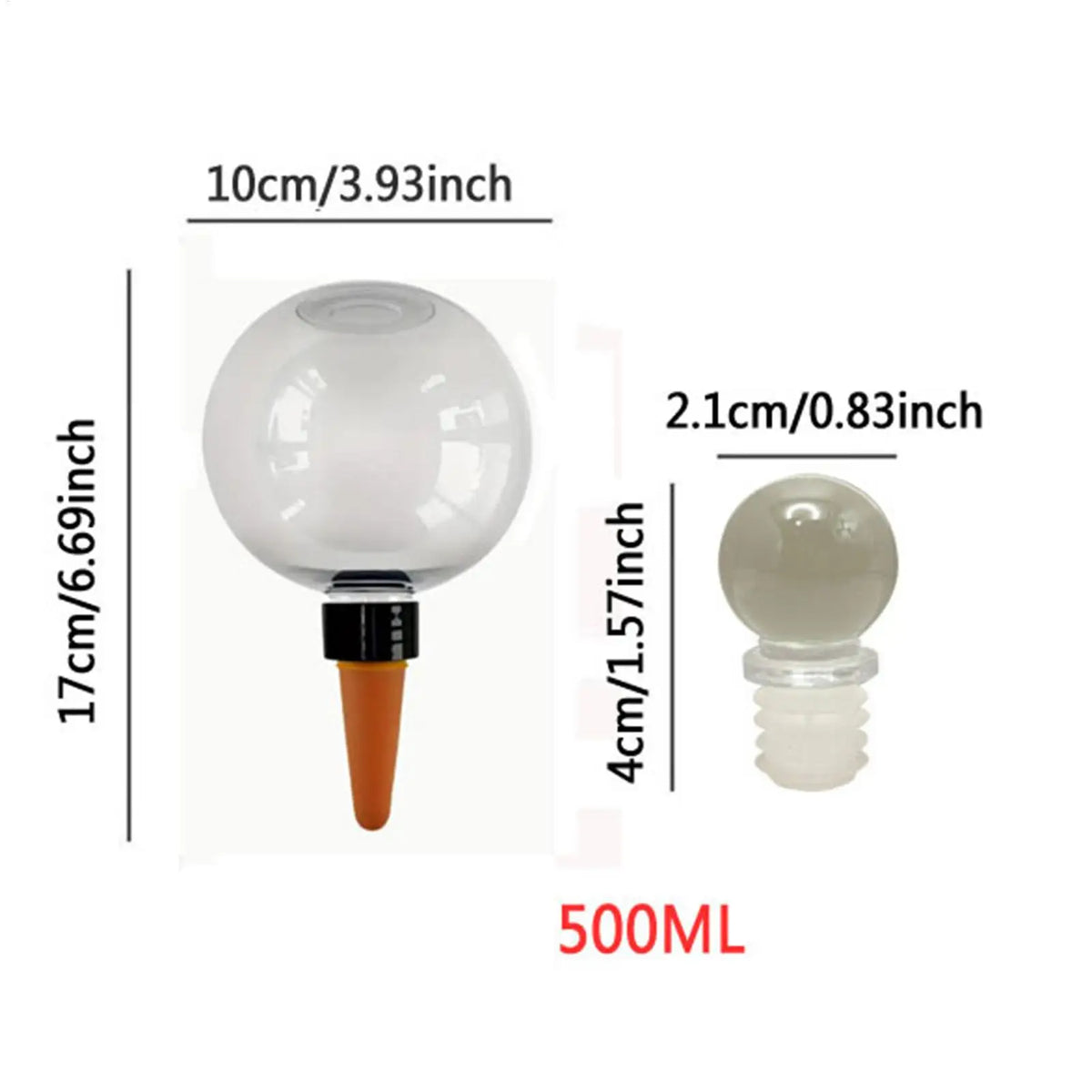 Automatic Plant Watering Bulbs Set of 4 – Clear Self-Watering Plant Watering Globes Qme