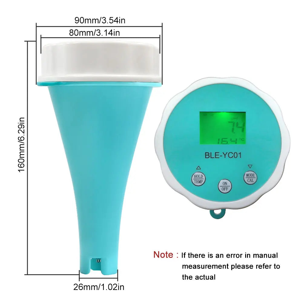 6-in-1 Smart Water Quality Tester | pH CL TDS EC ORP TEMP Water Quality Tester Qme