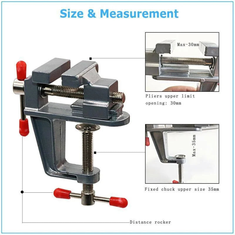 360° Rotary Mini Bench Vise Swivel Clamp – DIY Repair Tool Mini Bench Vise Qme