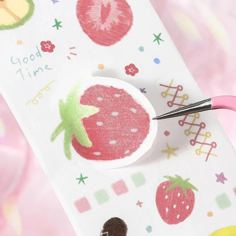 Fruit Dream Washi Tape 50mm×3m – Junk Journal & Scrapbook Decorative Washi Tape Qme