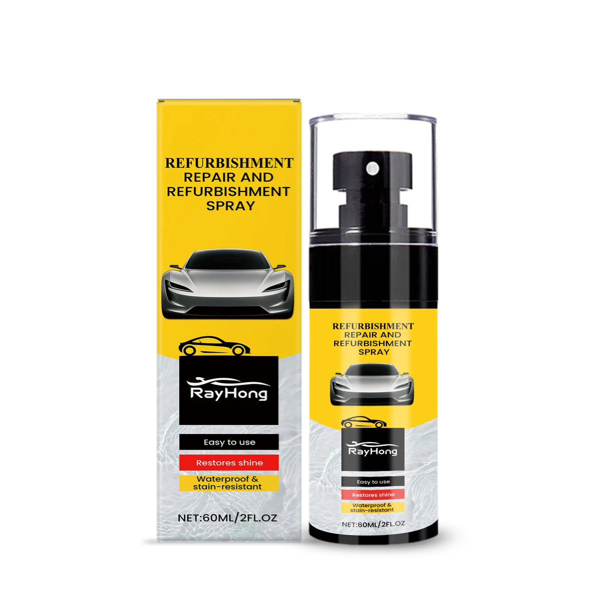RayHong Car Interior Plastic Refurbishment Coating Spray Plastic Refurbishment Spray Qst 60ml