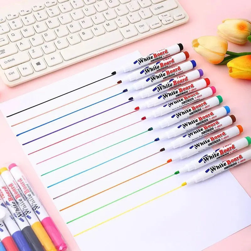 Washable Watercolor Marker Pen Refill Set – 12 Colors Marker Pen Refill Set Qme