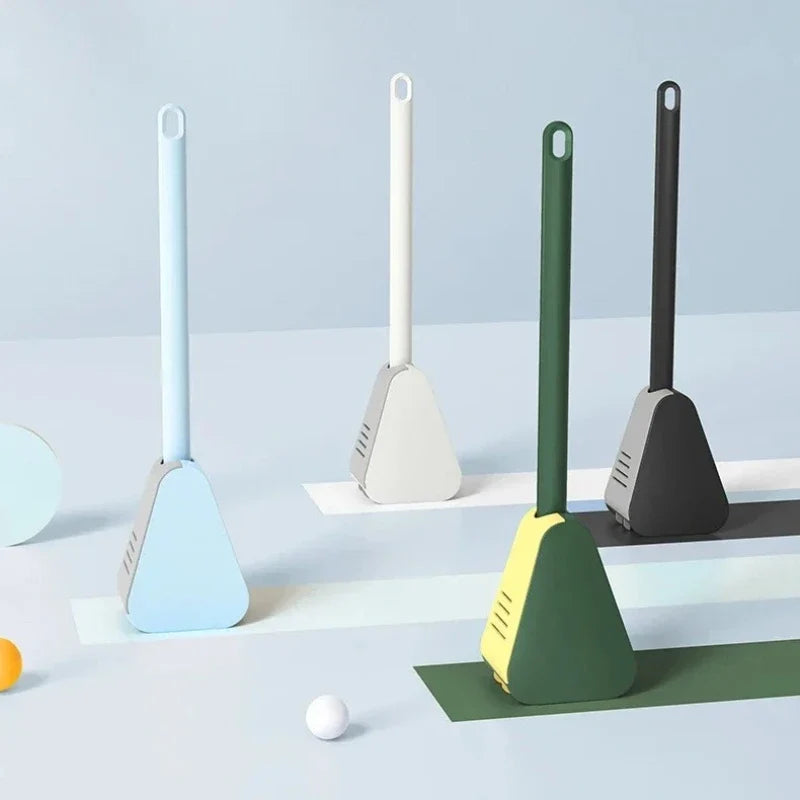 Golf Silicone Toilet Brush & Wall-Mounted Holder Set Toilet Brush Set Qme