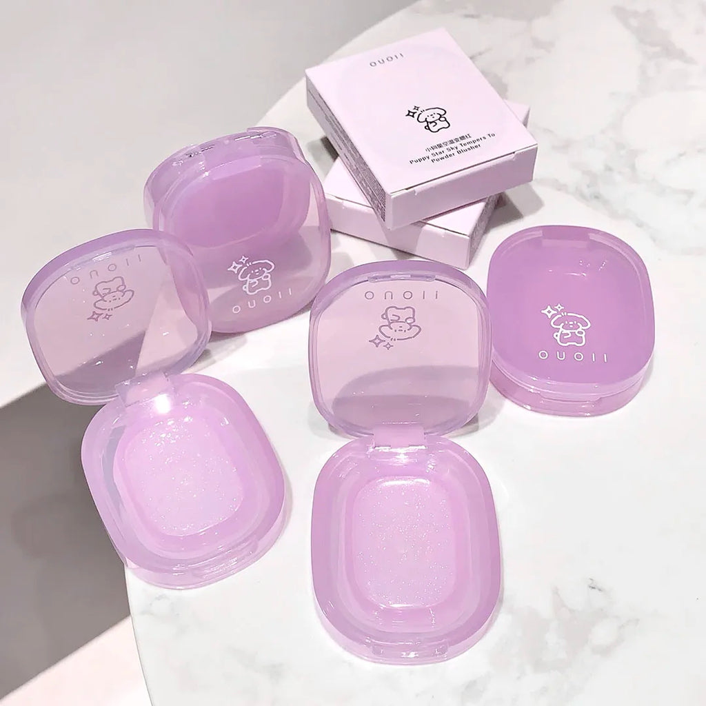 OUOII Pup Star Temperature-Changing Blush – Natural & Long-Lasting Blush Compact Qme