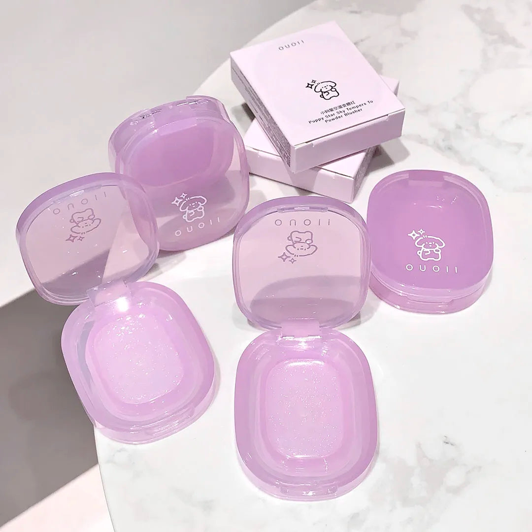 OUOII Pup Star Temperature-Changing Blush – Natural & Long-Lasting Blush Compact Qme