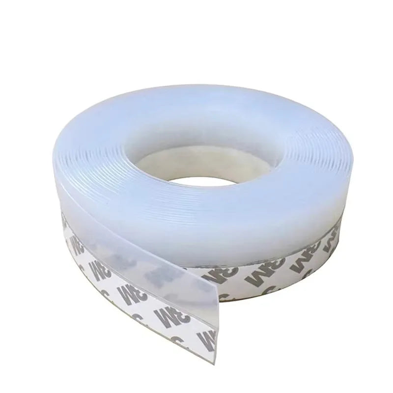 5M Door Bottom Seal Strip – Self-Adhesive Rubber Weatherstrip Door Weatherstrip Seal Qme transparent 5 Meters 45mm