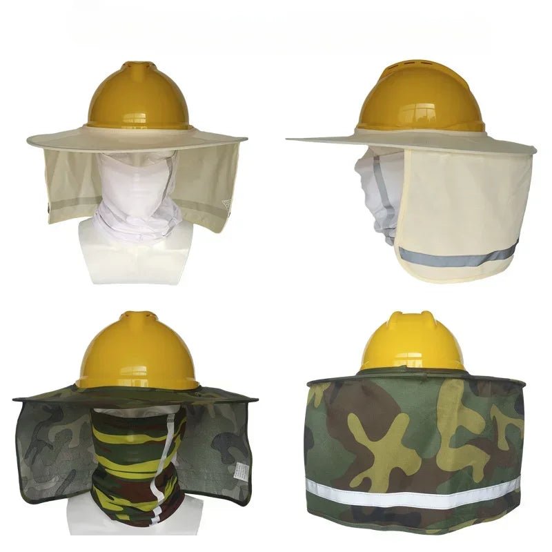 High Visibility Mesh Sun Neck Shield for Safety Hard Hats Hard Hat Neck Shield Qme
