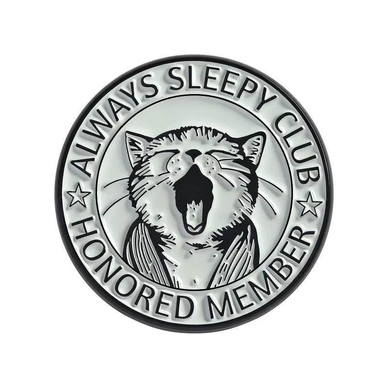 Yawning Cat Enamel Lapel Pin – Cute Kitten Brooch Enamel Lapel Pin Qme style1