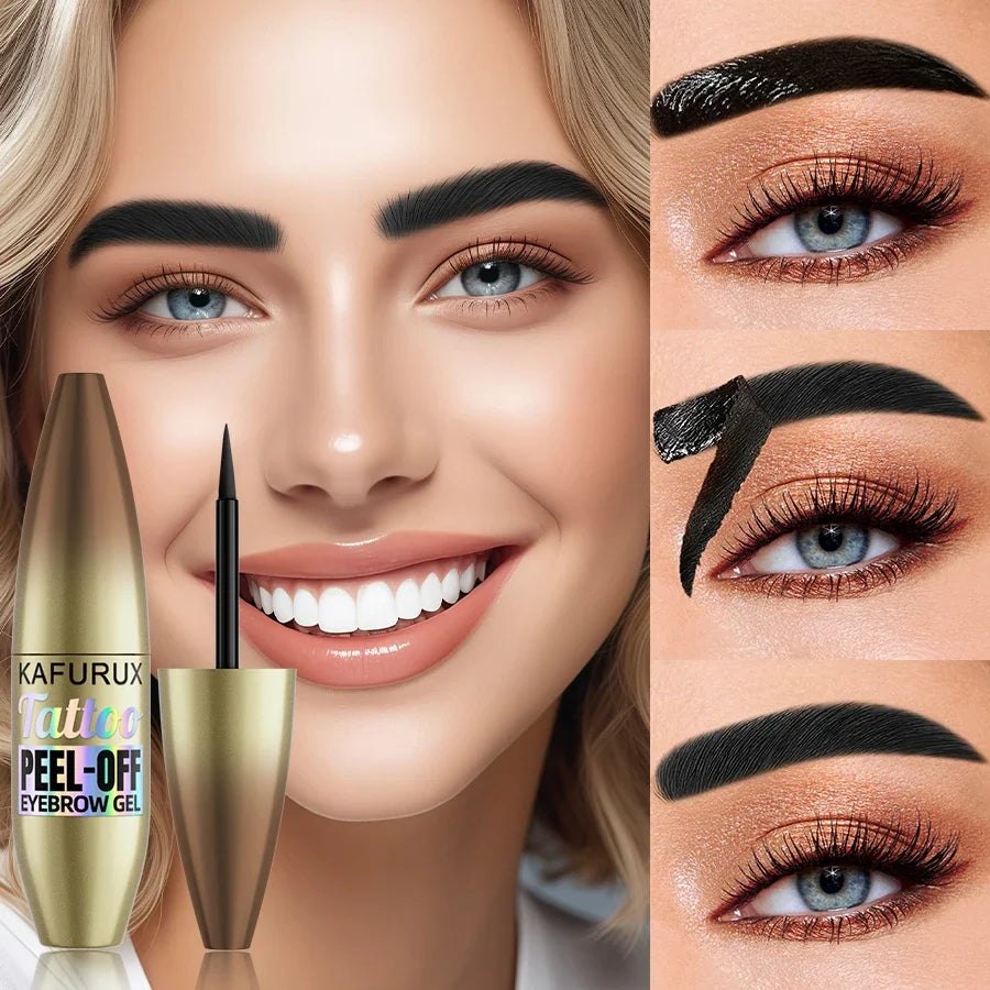 Waterproof Peel-Off Eyebrow Tint & Stencils – 5 Colors | Qme Eyebrow Tint Kit Qme
