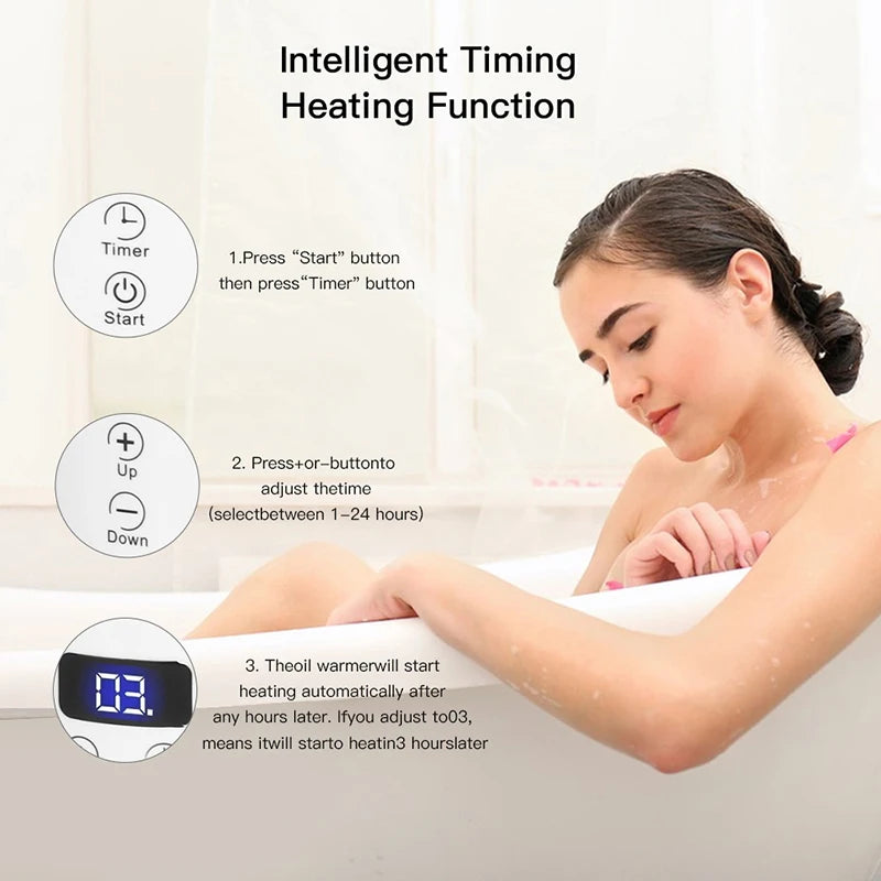 Massage Oil Warmer with LED Display & Timer | Vilnason Massage Oil Warmer Qst