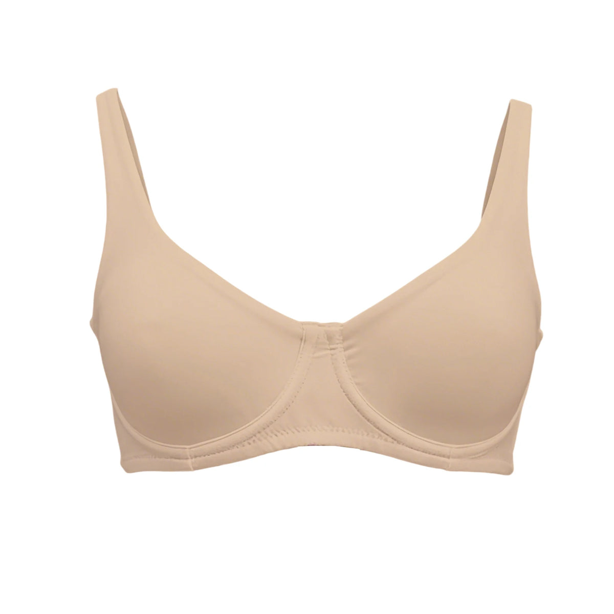 Zeriluna Underwire Seamless Unpadded Bra – Wide Strap T-Shirt Bra Underwire Seamless Bra Qst Skin Color 2XL