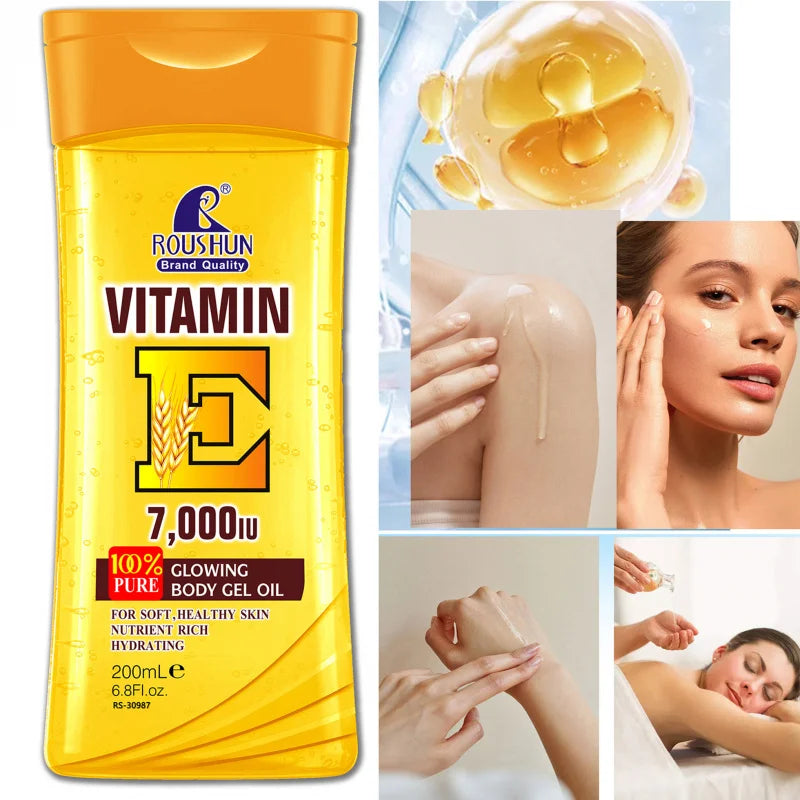 Roushun Vitamin E Body Oil 200ml – Moisturizing Skin Oil Vitamin E Body Oil Qst