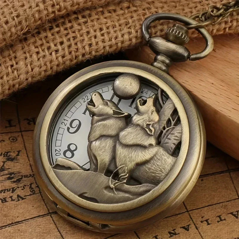 Bronze Pocket Watch Animal Series Blind Box | Qme Collectible Pocket Watch Qme