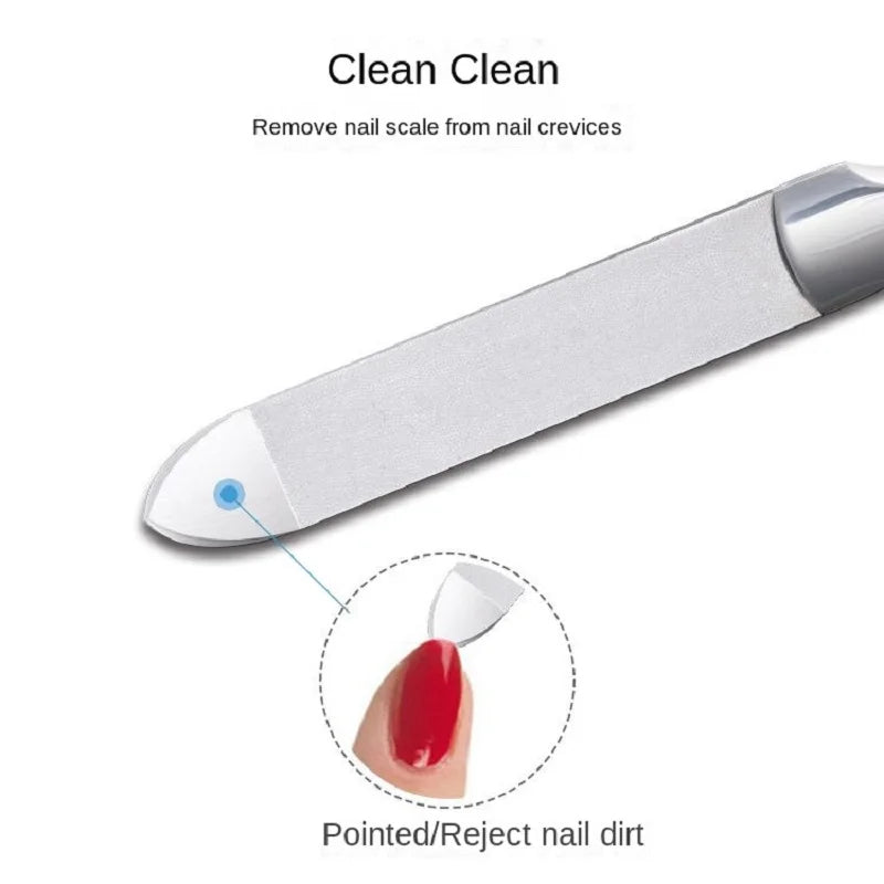 Double Sided Stainless Steel Nail File | Manicure & Pedicure Stainless Steel Nail File Qme