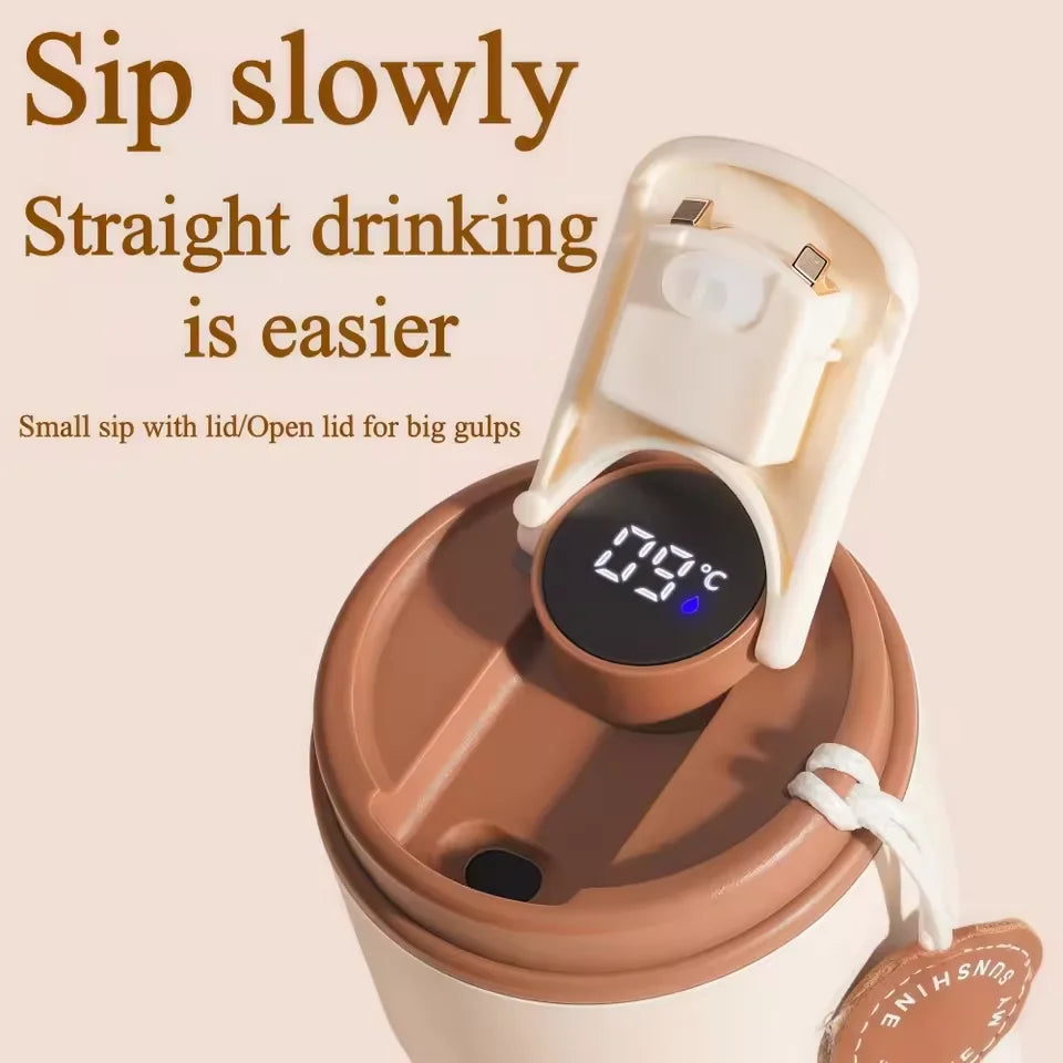 316 Stainless Steel Smart Temp Display Tumbler 420ml Insulated Smart Tumbler Qst