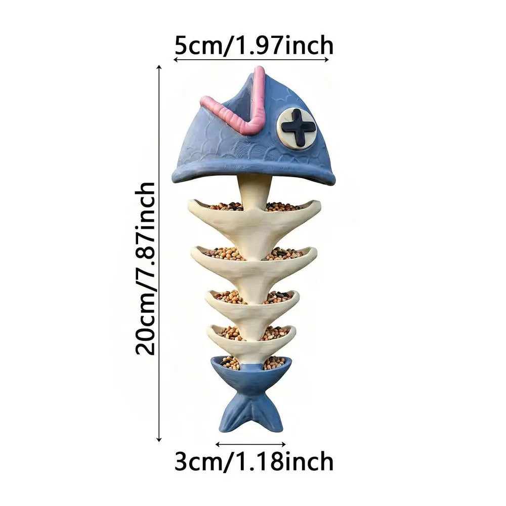 Novelty Fish Bone Bird Feeder – Resin Outdoor Garden Décor Novelty Bird Feeder Qme A China Mainland