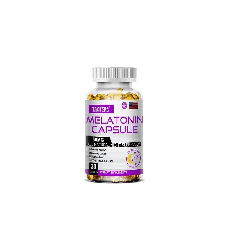 Taoters Melatonin Capsules – Natural Sleep Support Supplement Sleep Support Supplement Qst 30 count-1 bottle