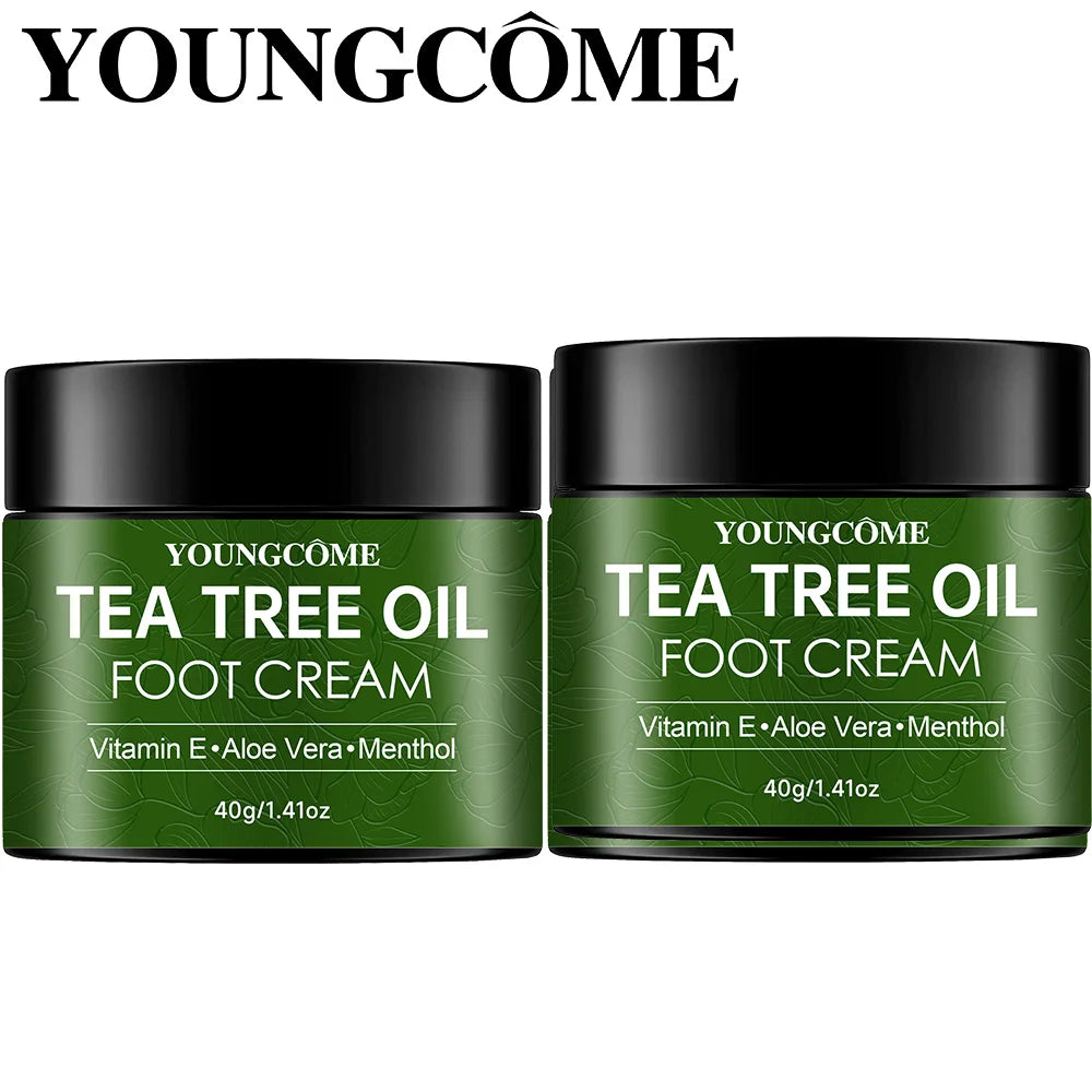 YOUNGCOME Tea Tree Oil Foot Cream – Soften & Moisturize Foot Cream Qst