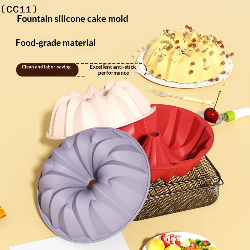6-Inch Charlotte Cake Pan Silicone Nonstick Round Baking Mold Silicone Cake Mold Qme