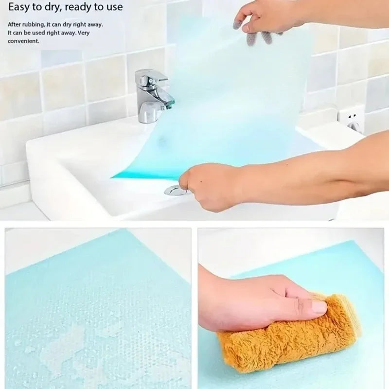 EVA Waterproof Refrigerator Liner Mats – Washable, BPA-Free, 4pcs Refrigerator Liner Mat Qme