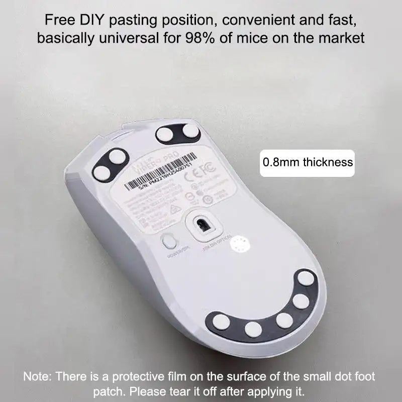 Mouse Feet Glides Small Dots – Gaming & Office Precision Skates Mouse Glide Skates Qme