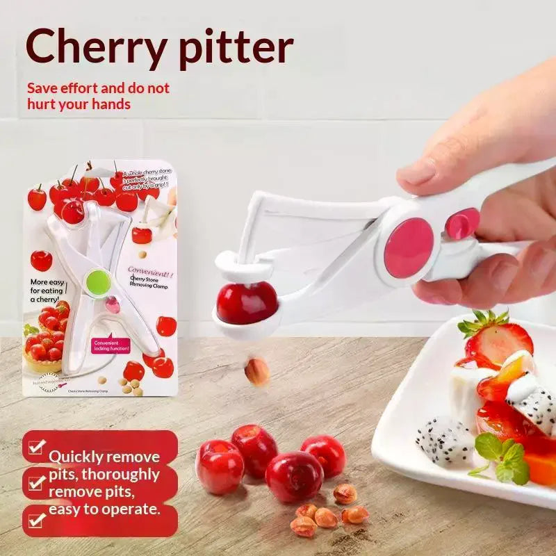 Cherry Pitter Tool – BPA-Free, Non-Slip Handle, One-Press Pit Cherry Pitter Tool Qme