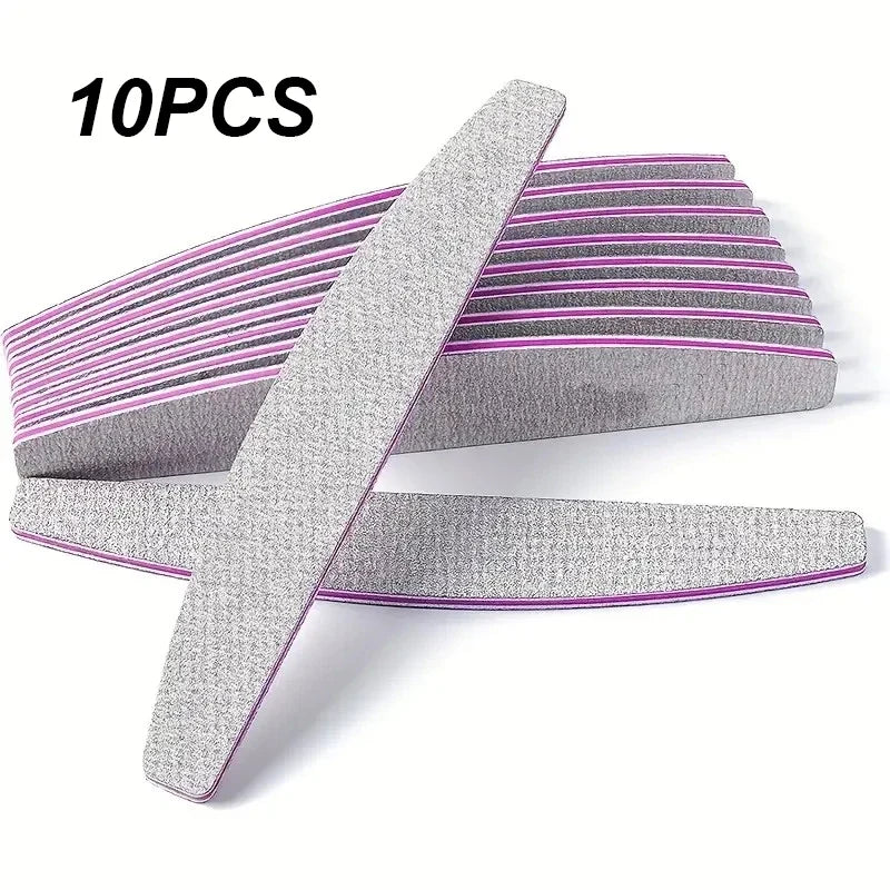 Nail Files 100/180 Grit Flexible Wood Sandpaper – Manicure Set Nail File Set Qme 10pcs
