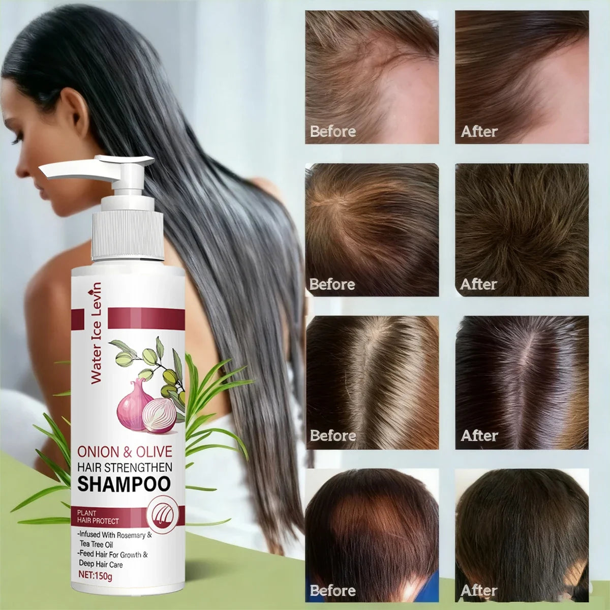 Onion & Olive Hair Strengthening Shampoo – Biotin & Rosemary Hair Strengthening Shampoo Qme