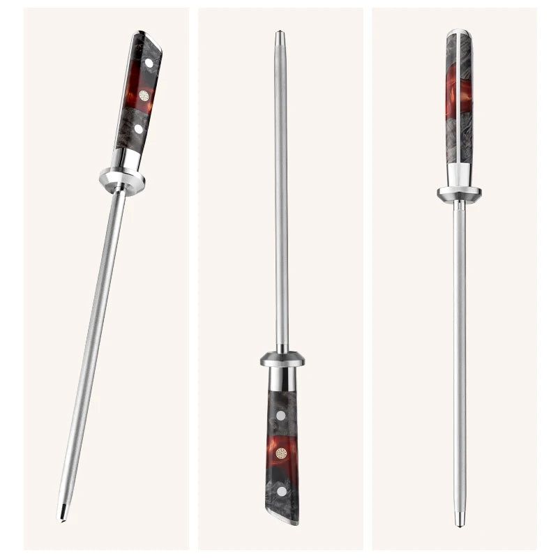 10" Diamond Knife Sharpening Rod – 600 Grit Professional Stick Knife Sharpening Rod Qst