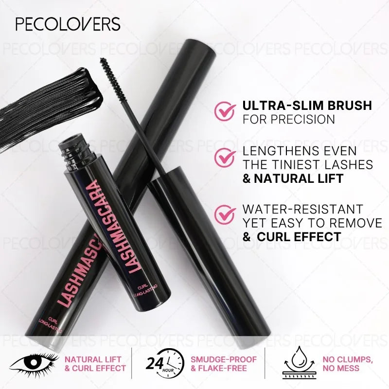 Qme Waterproof Tube Mascara – Thick Natural Black Lashes Tube Mascara Qme