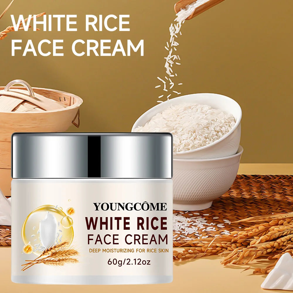 YOUNGCOME Rice Water Moisturizing Face Cream 30g/60g Facial Moisturizer Qst