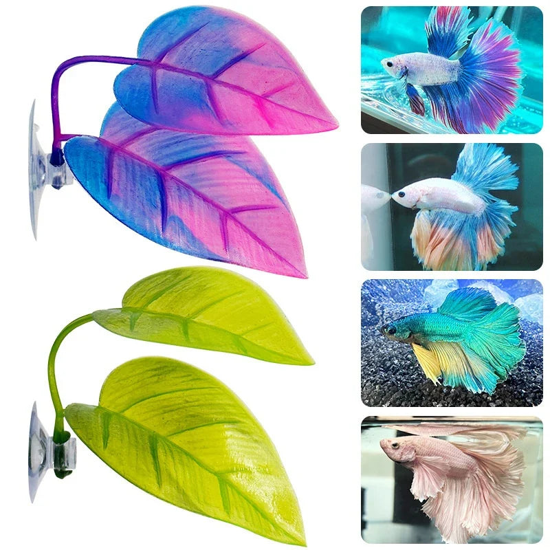 Artificial Betta Fish Rest Leaves | Aquarium Spawning Plant Decor Aquarium Plant Decor Qme