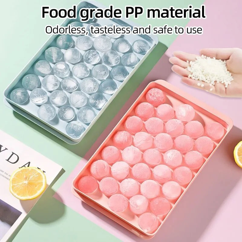 33-Ball Sphere Ice Cube Tray – Round Ice Mold for Whiskey Ice Cube Mold Qst