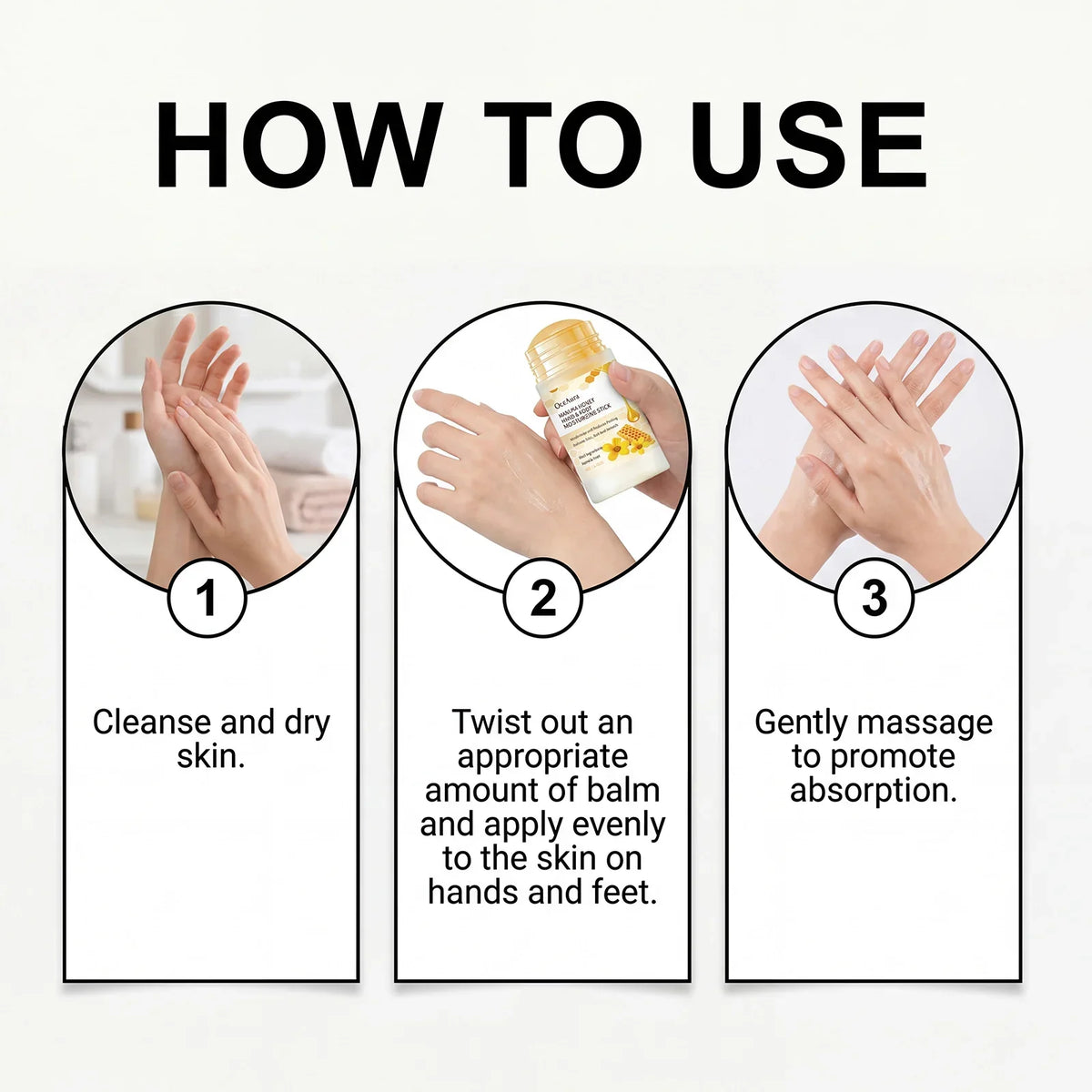 Oceaura Manuka Honey Moisturizing Stick – Hands, Feet & Skin Body Moisturizer Stick Qme