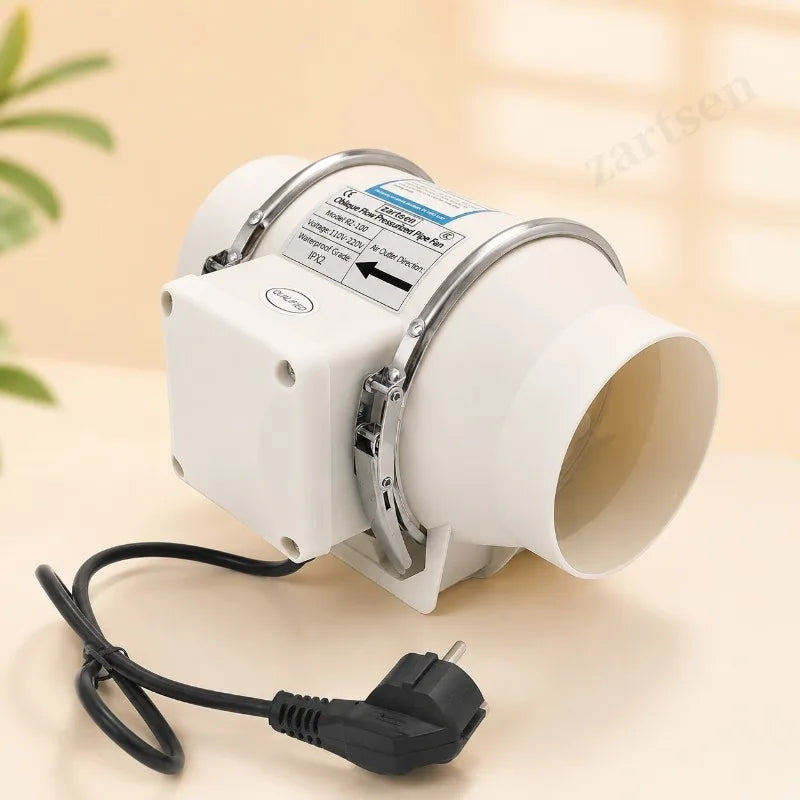 220V Silent Inline Duct Fan – Bathroom & Kitchen Ventilator Inline Duct Fan Qst