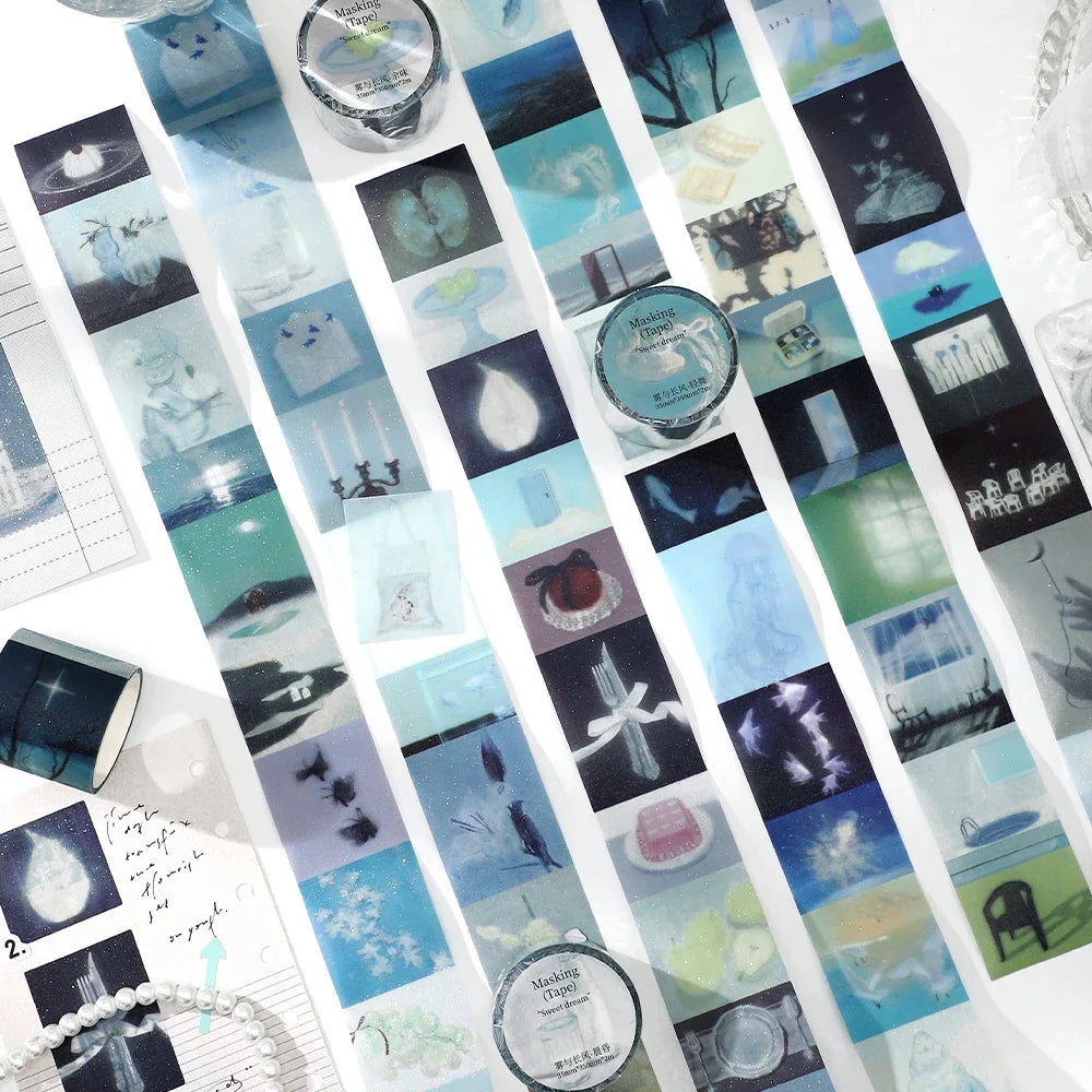Scenic PET Decorative Tape 35mm×2m | Journal & Scrapbook Decorative Craft Tape Qme