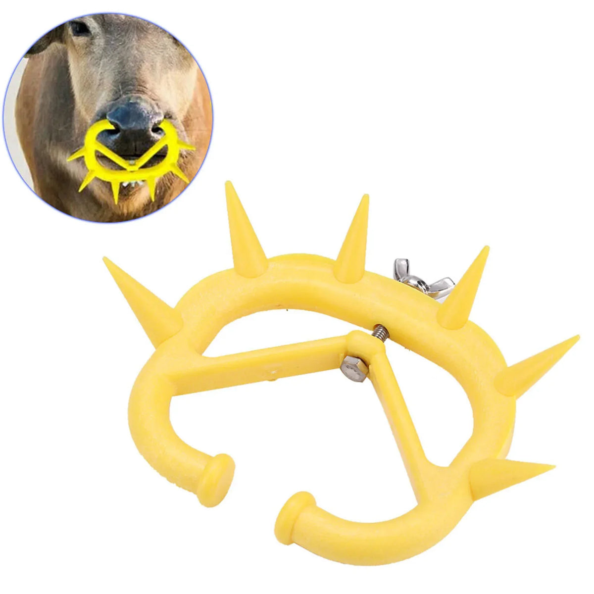 Plastic Calf Weaning Nose Rings – 10 Pack Anti-Suckling Rings Livestock Weaning Tool Qme
