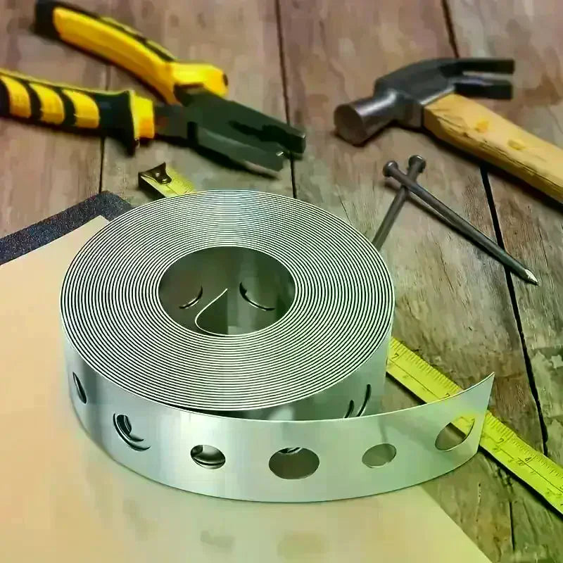 Galvanized Iron Pre-Punched Strapping Tape 3M Pipe Support Metal Strapping Tape Qme
