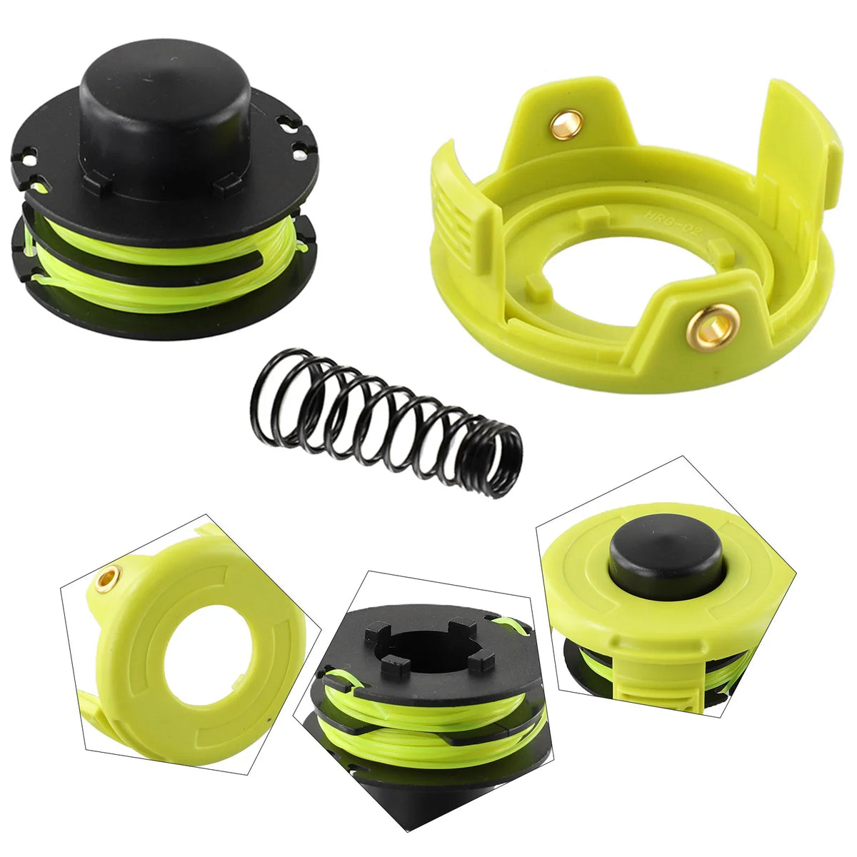 Trimmer Spool Line Cover & Spring Set RAC118 RLT3525S Trimmer Spool Replacement Qme
