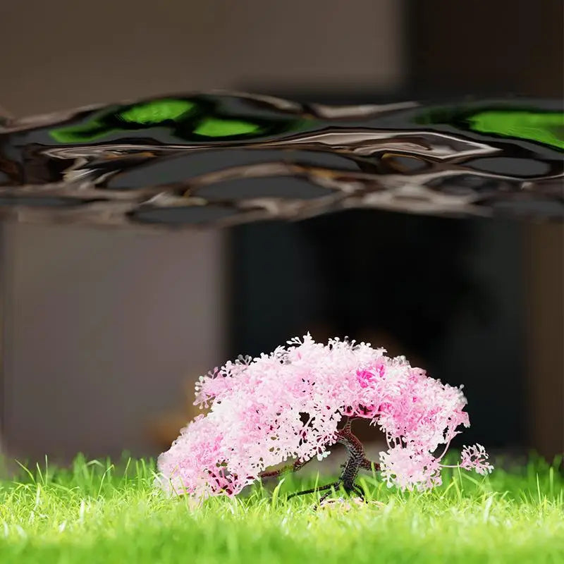 Artificial Cherry Blossom Tree Fish Tank Aquarium Decoration Aquarium Decoration Qme