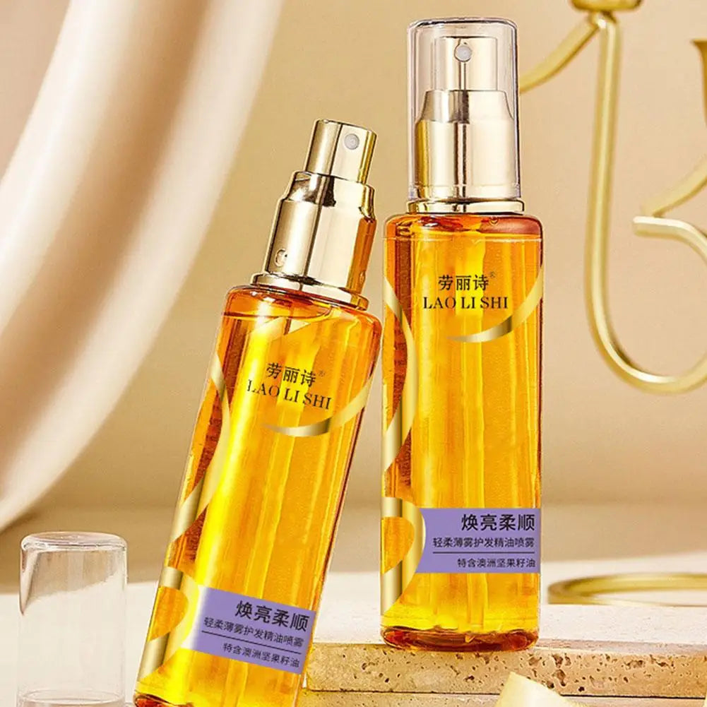 1-2 Shine Hair Serum – Lightweight Oil Hydrating Mist Hair Oil Serum Qme 2PCS