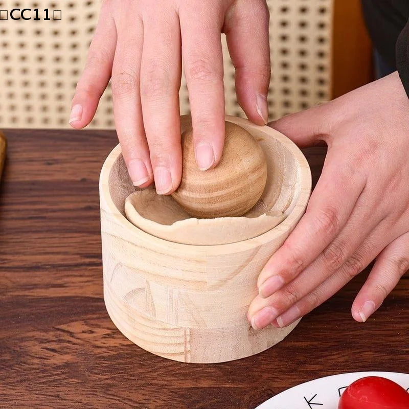 Wood Dumpling Maker Press Tool & Dough Skin Presser Mold Dumpling Press Tool Qme