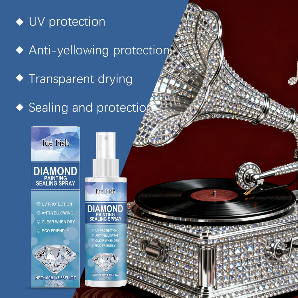 Diamond Painting Sealer Spray 100ml – UV Protective Clear Coat Craft Sealer Spray Qst