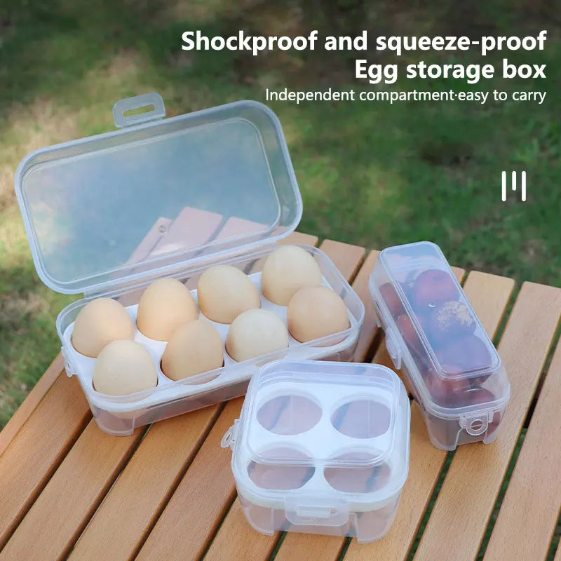 Shockproof Portable Egg Storage Box – 3/4/8 Grid Egg Tray Egg Storage Container Qst