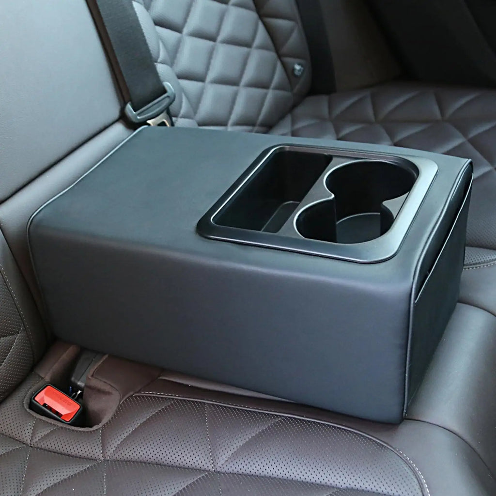 Universal Rear Seat Armrest Console Box with Cup Holders Car Armrest Organizer Qme