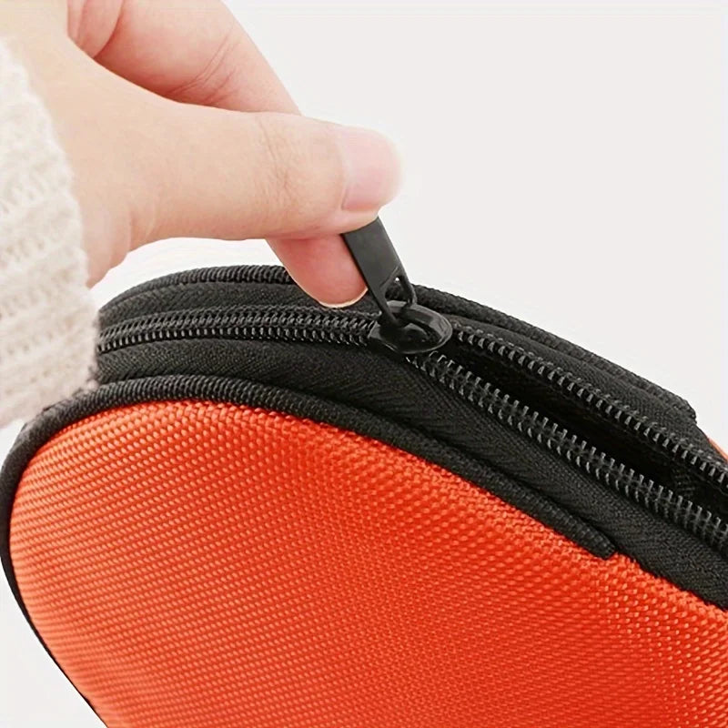 Portable Round CD DVD Storage Case – Oxford Cloth Wallet Holder CD DVD Storage Case Qme