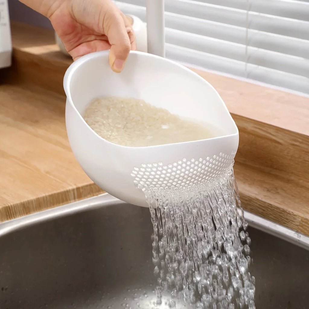 Rice Washing Drain Basket – Plastic Colander & Sieve | Qme Kitchen Colander Sieve Qme